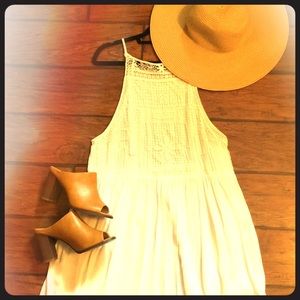 White Crochet summer dress